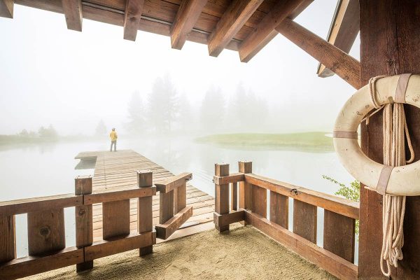 Peaceful Autumn Boathouse